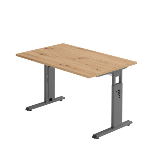 Schreibtisch 120x80cm Asteiche/Graphit HAMMERBACHER VOS12/R/G