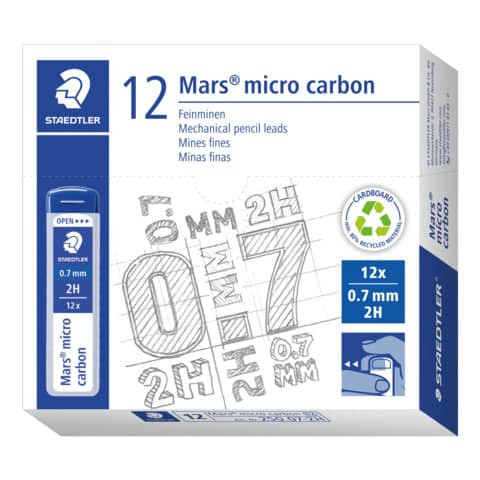 Feinmine Mars micro 0.7mm 2H STAEDTLER 250 07-2H 12St