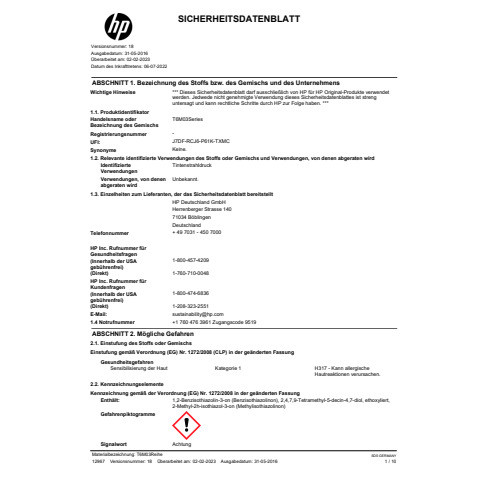 Inkjetpatrone Nr. 903XL cyan HP T6M03AE