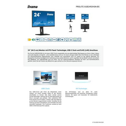 LED-Monitor ProLite - 61cm (24")