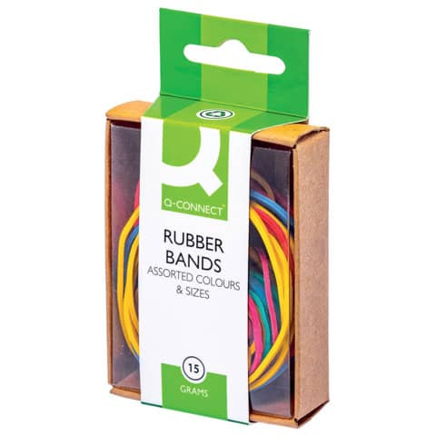 Gummiringe sortiert 15g bunt Q-CONNECT KF02032
