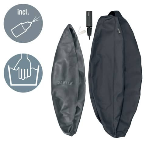 Sitzball Active Ø 75cm samtgrau LEITZ 6543-00-89 Ergo