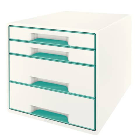 Schubladenbox WOW CUBE eisblau metallic LEITZ 5213-20-51 4 Schubladen
