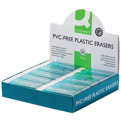 Radierer Plastik weiß Q-CONNECT KF00236 E-66090 IA