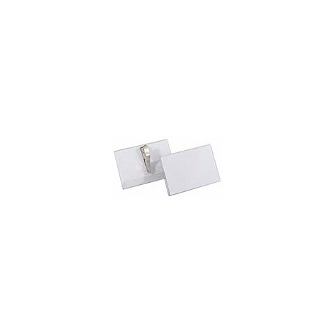 Namensschild 25ST 54x90mm DURABLE 8111 19 mit Krokoklemme