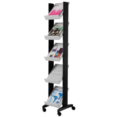 Prospektständer 5xA4 grau PAPERFLOW 259N.02