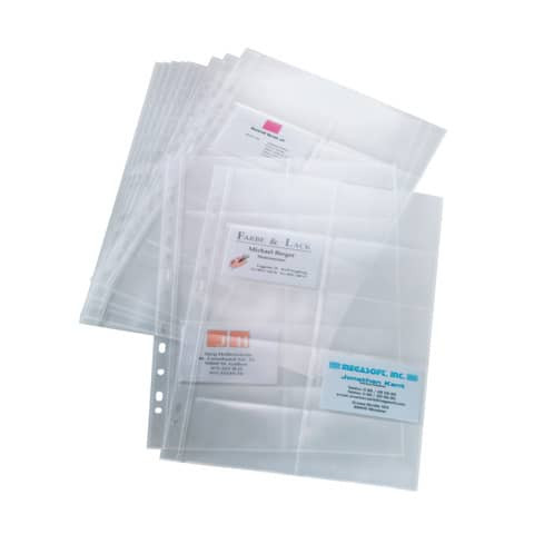 Visitenkarte Erweiterungshüllen 10 St A4 SIGEL VZ351 2-reihig f. 200 Karten