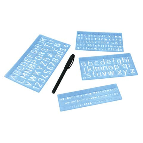 Schablonenset 4ST WEDO 7012 m. Faserschreiber