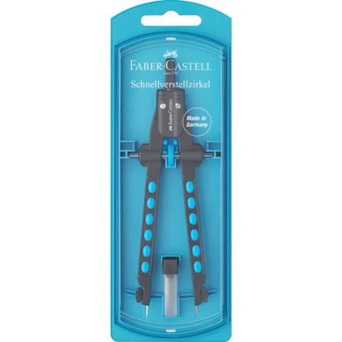 Schnellverstellzirkel Factory pearl blue FABER CASTELL 174340 / 2020