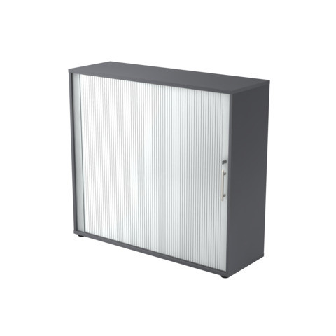 Rollladenschrank 3OH 120cm graphit/silbe HAMMERBACHER MONT.V1733S/G/S/RE