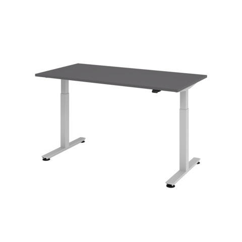 Schreibtisch höhenverst graphit/silber HAMMERBACHER VXMST16/G/S 160x80cm