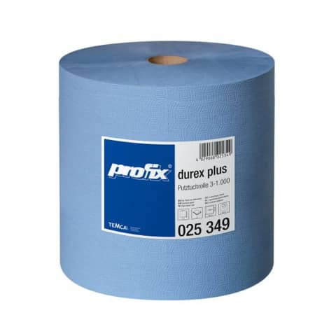 Putztuch Durex plus 38x36cm blau PROFIX 025349 3-lagig Rl1000Bl