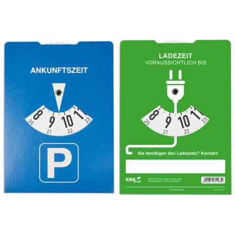 Parkscheibe nach StVO aus Karton RNK 3118-1 mit Ladescheibe 11x15cm