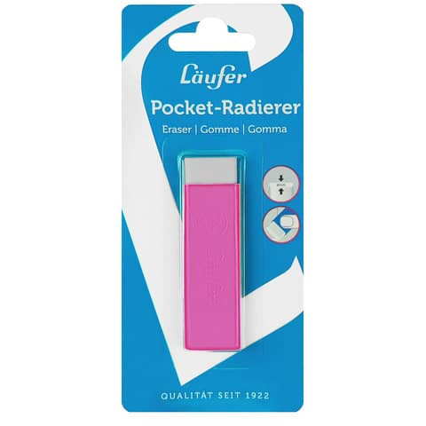 Radiergummi Pocket 2 pink LÄUFER 69264