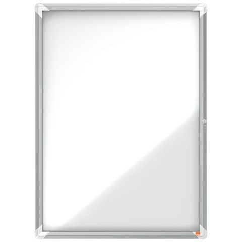 Schaukasten mit Klapptür - 9x A4, 75,2 x 100,0 x 3,7 cm, weiß, magnethaftend