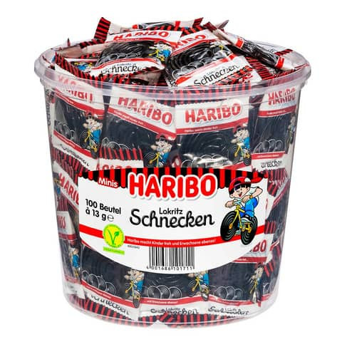 Fruchtgummi Lakritz 100BT HARIBO 3870 / 216676004 Minibeutel