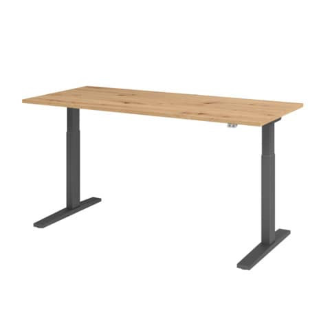 Schreibtisch elektr.höh astei/gr HAMMERBACHER VXMKA19/R/G 180x80cm