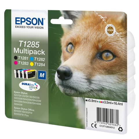 Value Pack T1285 sw,c,m,y EPSON C13T12854012