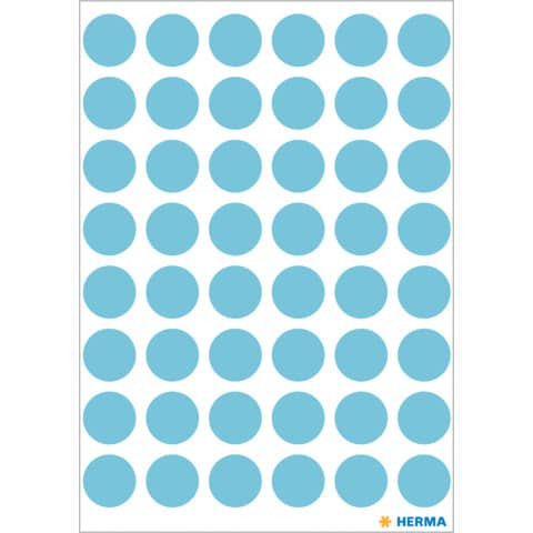 Etiketten Ø13mm blau HERMA 1863 240 Stück permanent haftend