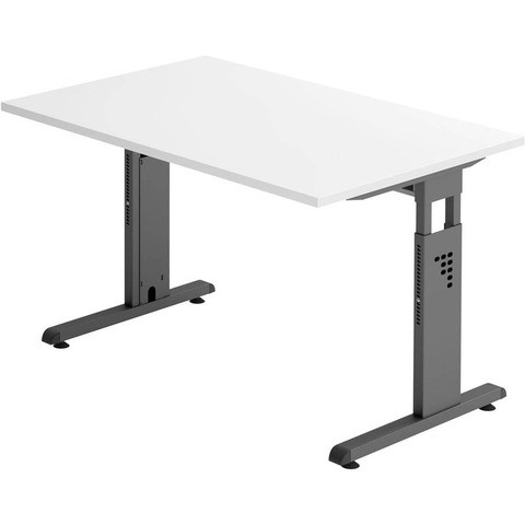 Schreibtisch 120x80cm weiß/graphit HAMMERBACHER VOS12/W/G