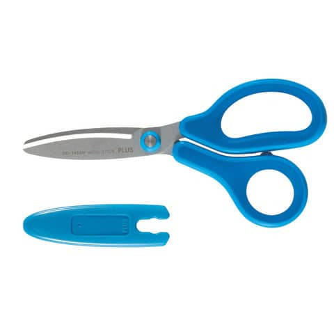 Kinderschere 145mm Fitcut Curve blau PLUS JAPAN 35063