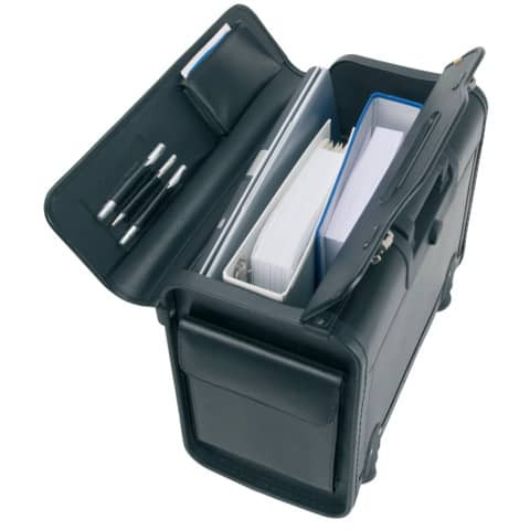 Pilotenkoffer Silvana schwarz ALASSIO 92705 Leder