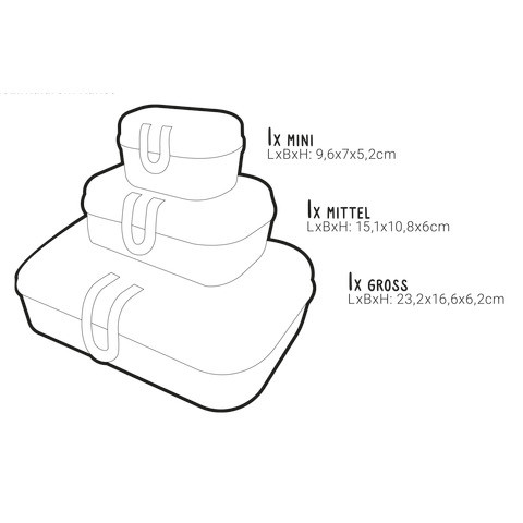 Brotbox-Set 3tlg. ÖKO DONAU 2110000-70 Motiv Farn
