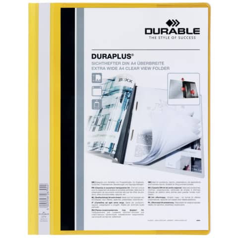 Schnellhefter A4 Panorama gelb DURABLE 2579 04 Plastik