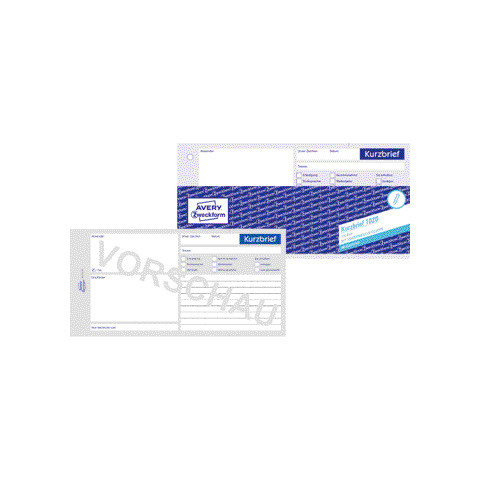 Kurzbrief 21x10,5cm 1fach ZWECKFORM 1020
