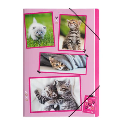 Sammelmappe A4 PP xoxo Cats PAGNA 21717-15 PP mit Gummiband