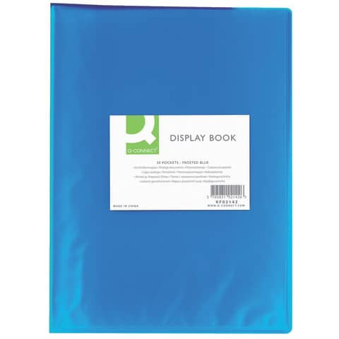 Sichtmappe A4 transp. blau Q-CONNECT KF02142 20 Hüllen
