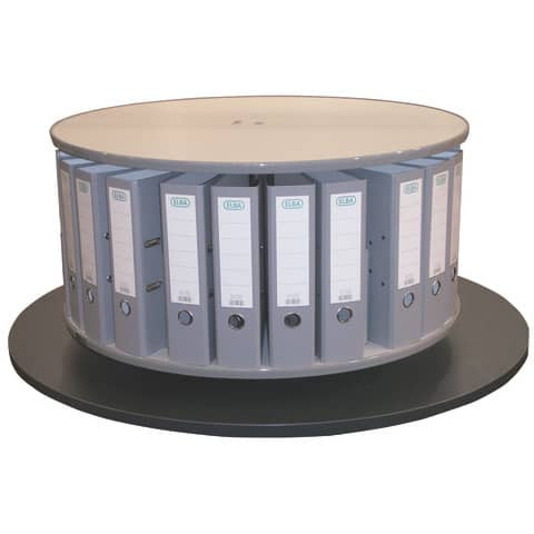 Ordnerdrehsäule 1 Etage grau RT081B1 Tisch.81cm