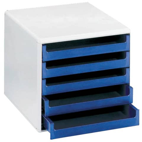 Schubladenbox 5 Laden hellgrau/blau M+M 30050911