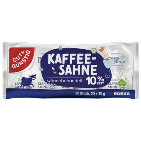Kaffeesahne 10% 20x10g G&G 3936221004