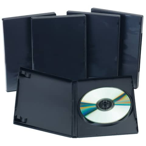 DVD Hülle 1 Film 5ST schwarz Q-CONNECT KF02211