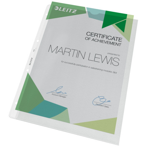 Prospekthülle A4 genarbt LEITZ 4780-00-03 o.+l.offen