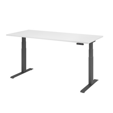Schreibtisch elektr.höhenv. weiß/graphit HAMMERBACHER VXDKB19/W/G 180x80cm