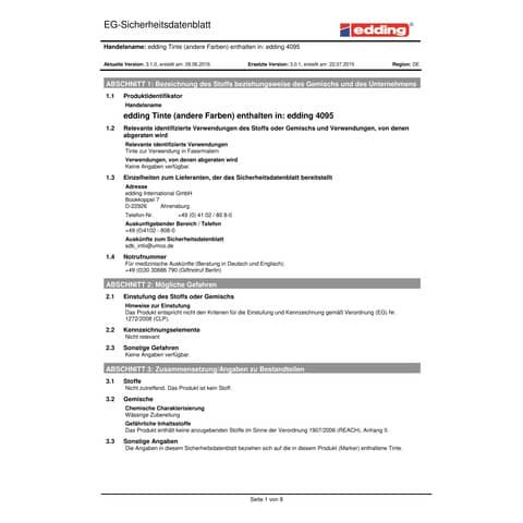 Windowmarker 4095 2-3mm neonrosa EDDING 4-4095069 Kreidemarker Rundspitze