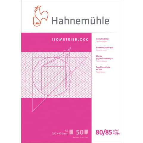 Isometrieblock A3 50BL raut. HAHNEMÜHLE 10662762