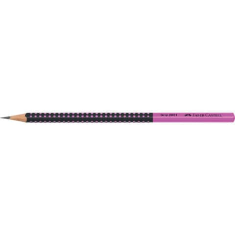 Bleistift Grip 2001 HB schwarz/pink FABER CASTELL 517011 Two Tone