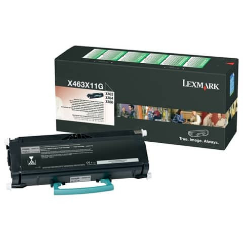 Lasertoner Return schwarz LEXMARK X463X11G