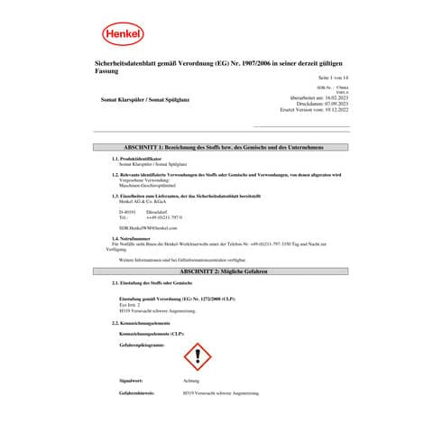Klarspüler 750ml Somat SOMAT 535080