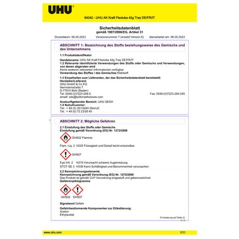 Alleskleber Kraft 42g transparent UHU 45040