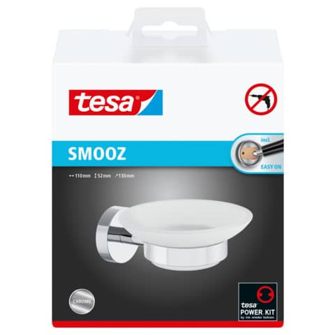 Ablagekorb Seife Metall chrom/Glas sat. TESA 40324-00000-00 Smooz