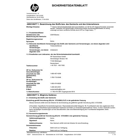 Inkjetpatrone Nr. 920XL schwarz HP CD975AE