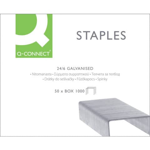 Heftklammern 24/6 verz 1000ST Q-CONNECT KF01278 verzinkt