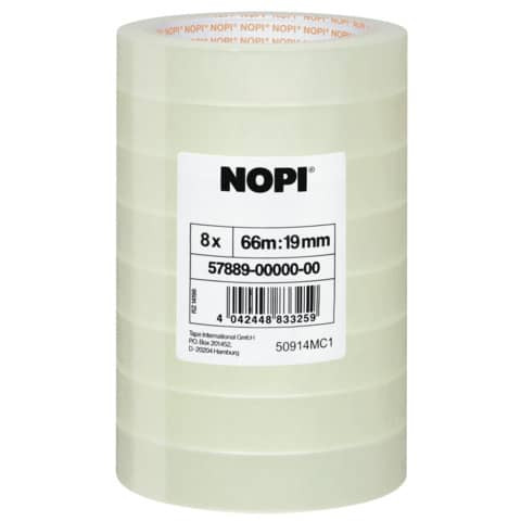 Klebefilm 8RL 19mm 66m transparent NOPI 57889-00000-00