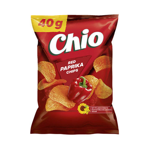 Chips Red Paprika, 12 Beutel á 40 g CHIO 348727