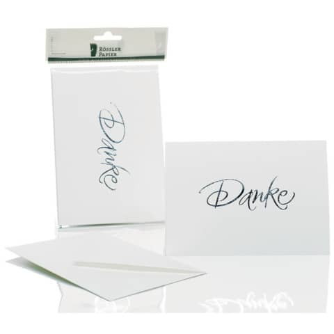 Briefkarte B6 HD 5/5 weiß RÖSSLER 1181956009 DANKE