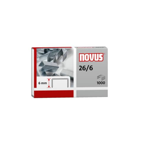 Heftklammern 26/6 verzinkt 1000ST NOVUS NV0400056